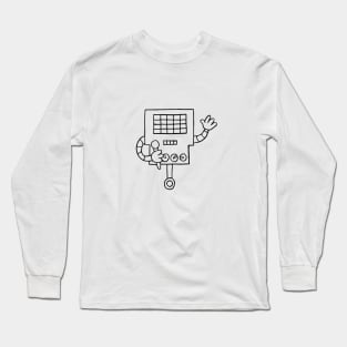 Mettaton Undertale Simple Black and White Design Long Sleeve T-Shirt